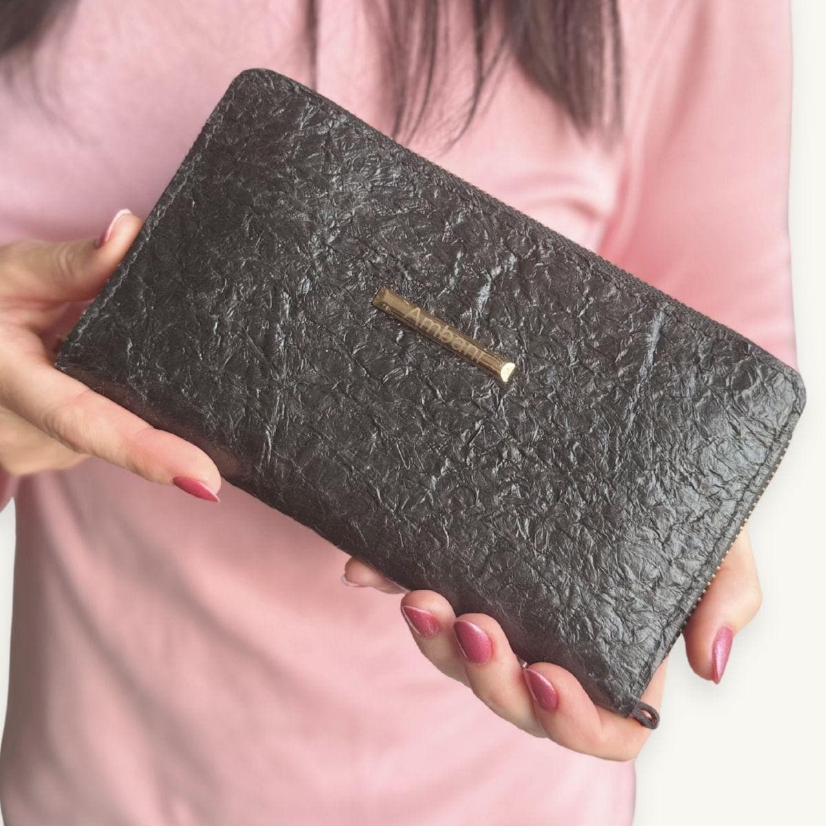Fish Leather Wallet · Black