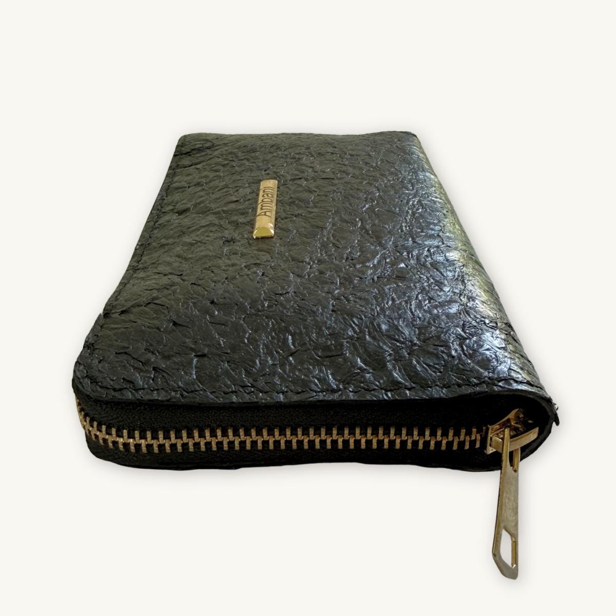 Fish Leather Wallet · Black