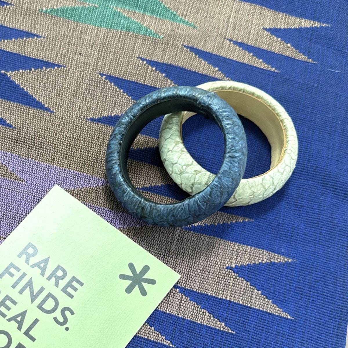 Fish Leather Bracelet · Dark Turquoise · No. II