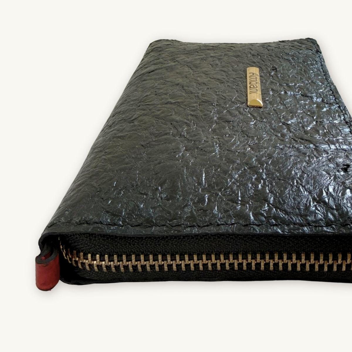 Fish Leather Wallet · Black