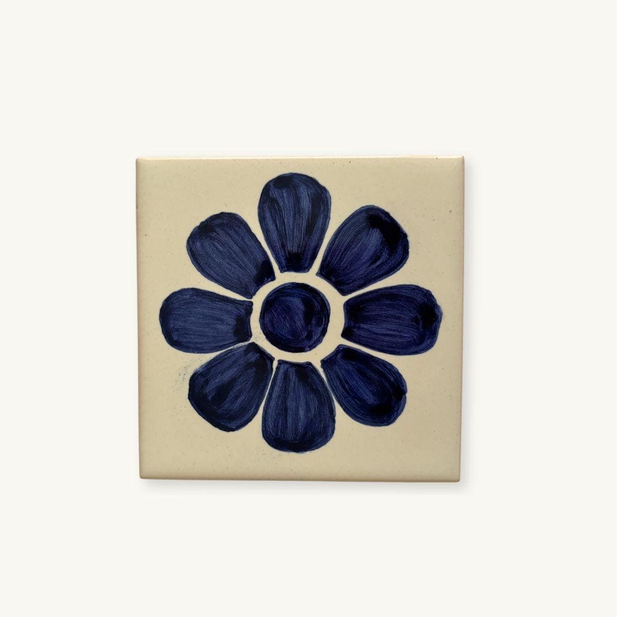 Azulejo Coaster · Flor, Cobalt Blue