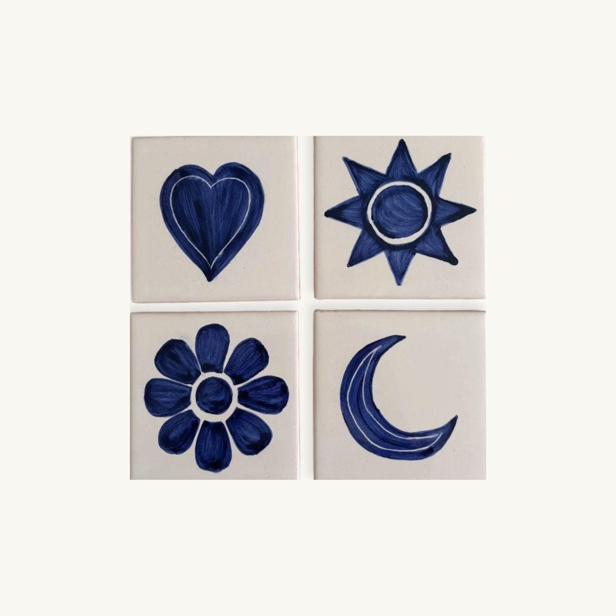 Azulejo Coaster · Sol, Cobalt Blue