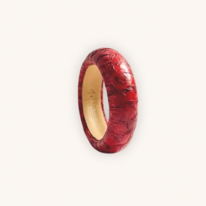 Fish Leather Bracelet · Red · No. II