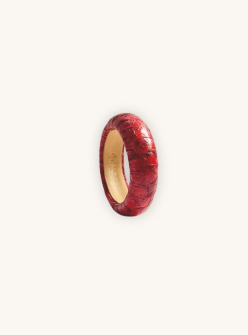 Fish Leather Bracelet · Red · No. II