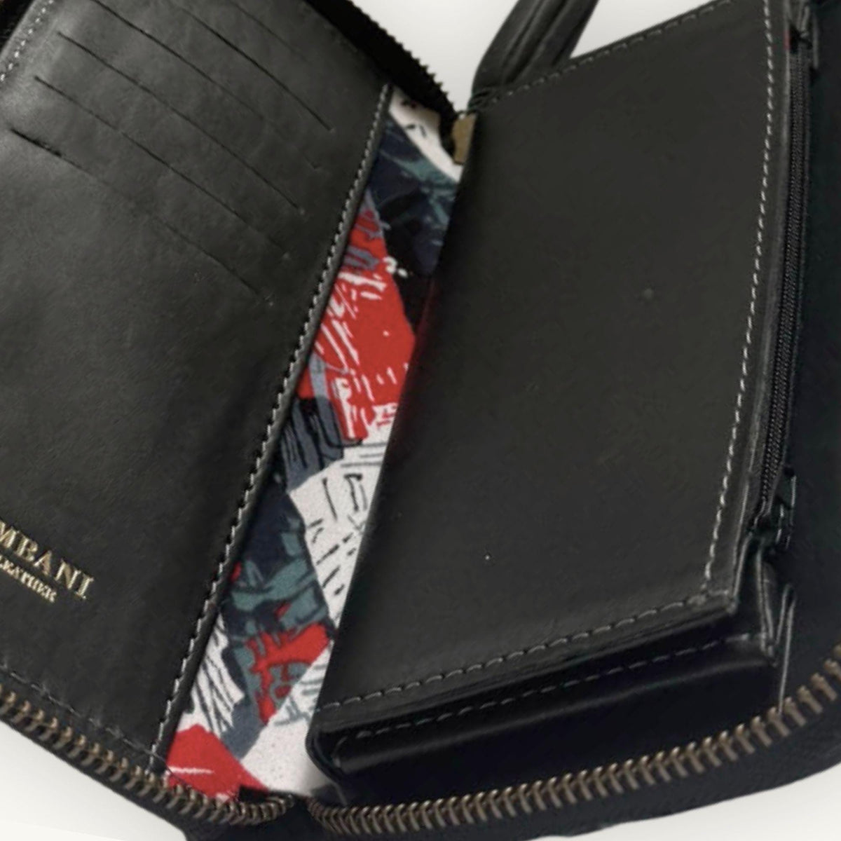 Fish Leather Wallet · Black · Open Finish
