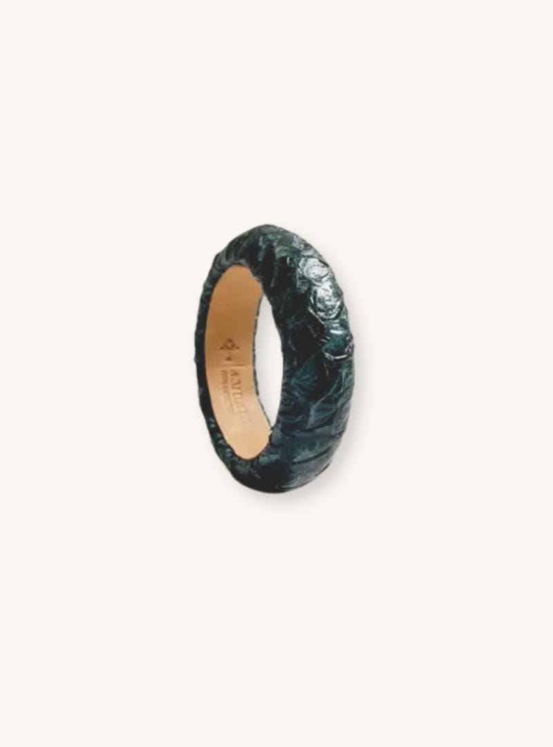 Fish Leather Bracelet · Dark Turquoise · No. I