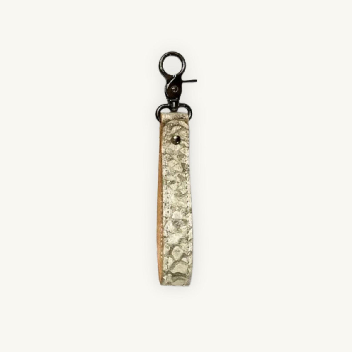 Fish Leather Keyfob · Natural White