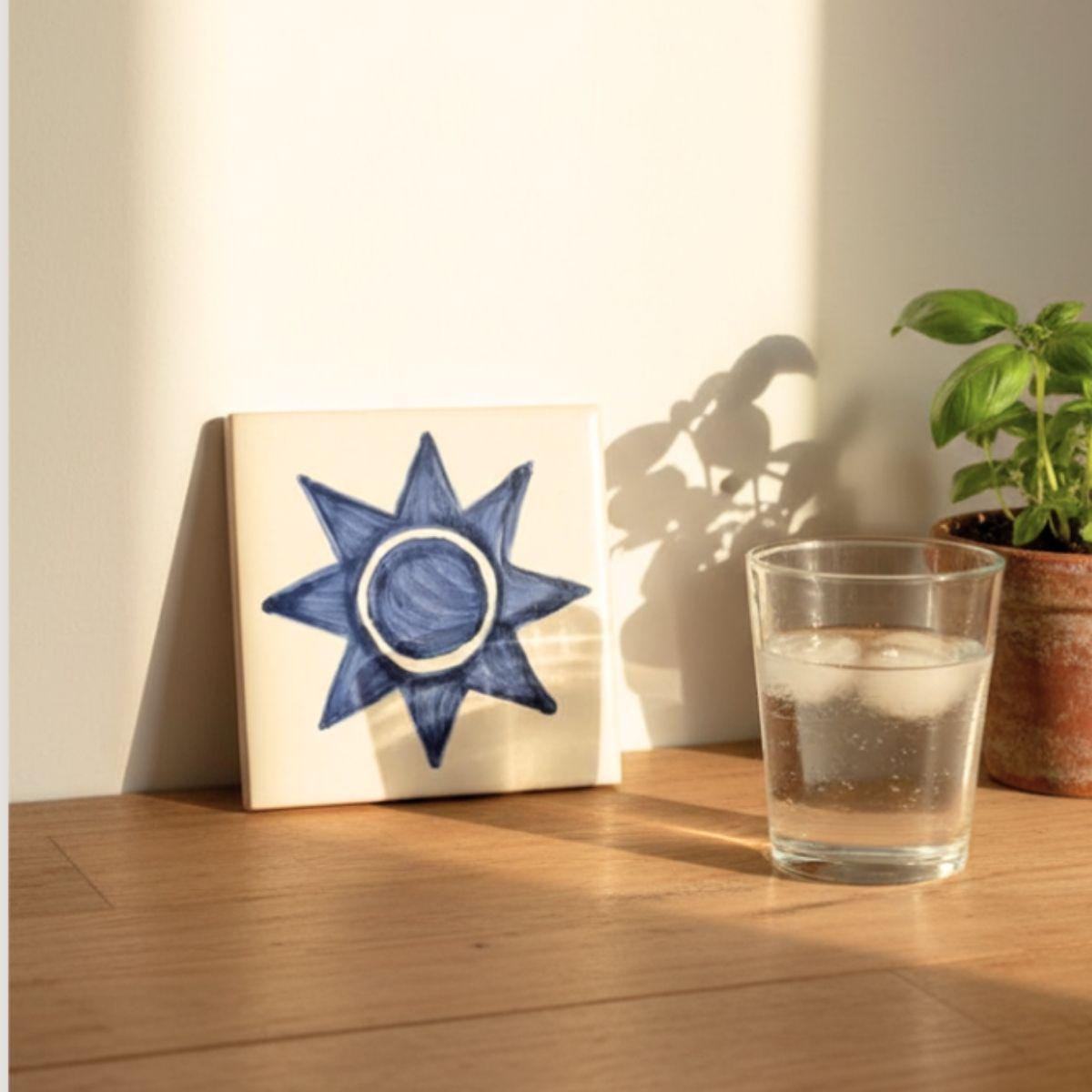 Azulejo Coaster · Sol, Cobalt Blue