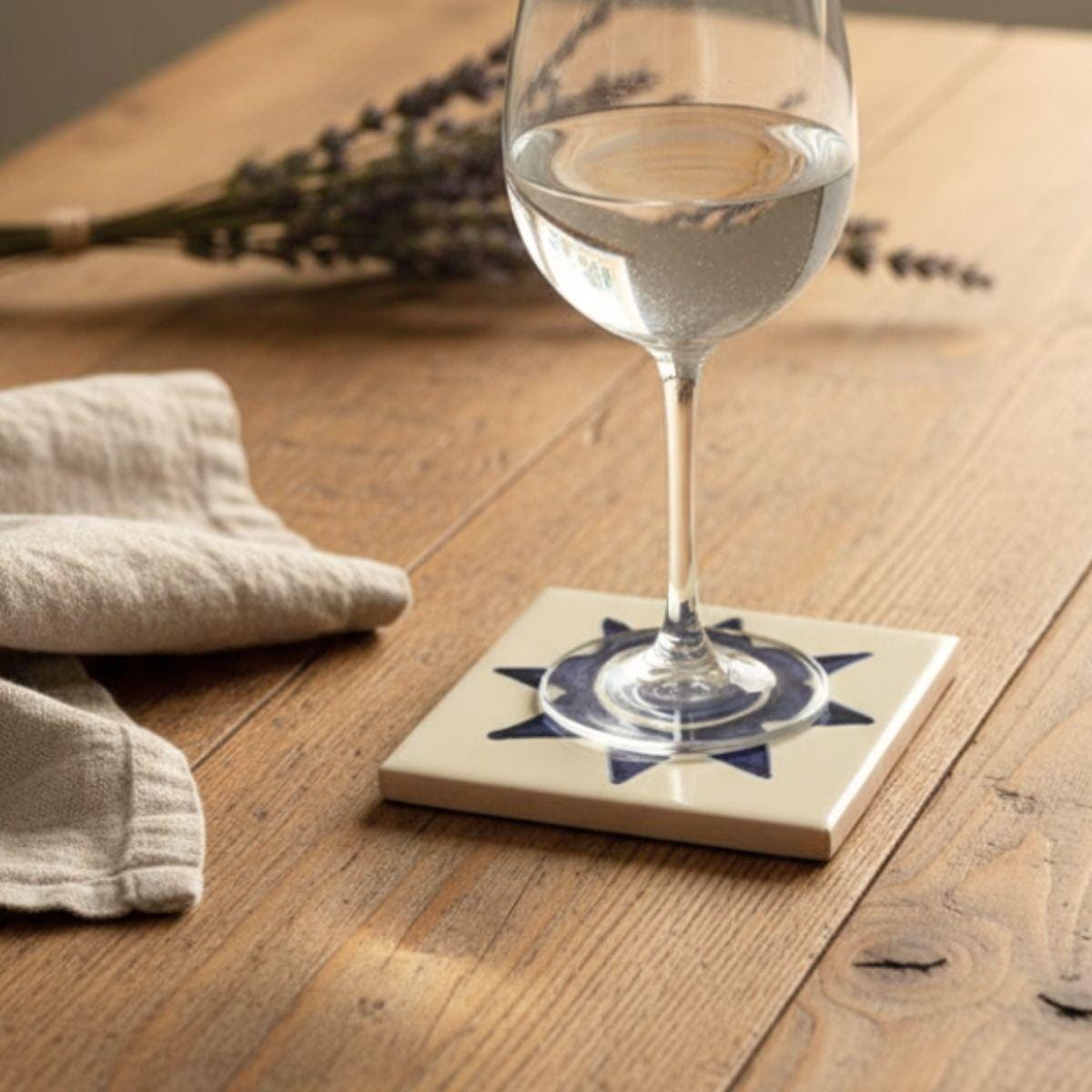 Azulejo Coaster · Sol, Cobalt Blue