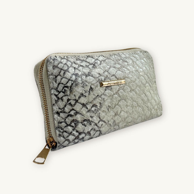 Fish Leather Wallet · Natural White