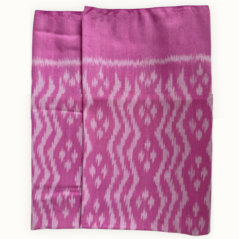 Ikat Cotton Scarf · Pink · 150 × 200 cm