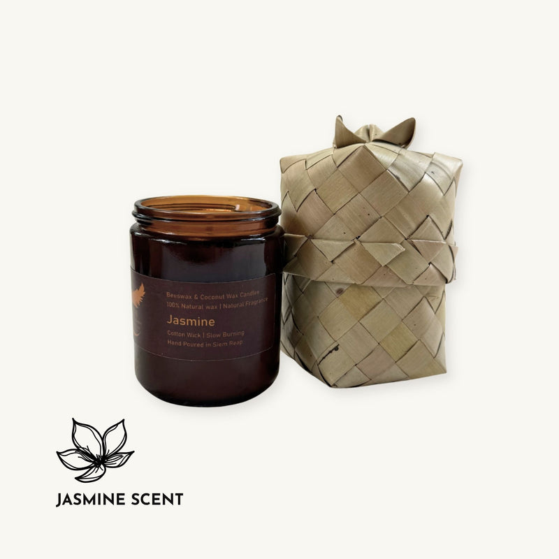 Jasmine Candle in Glass · Banana Leaf Basket