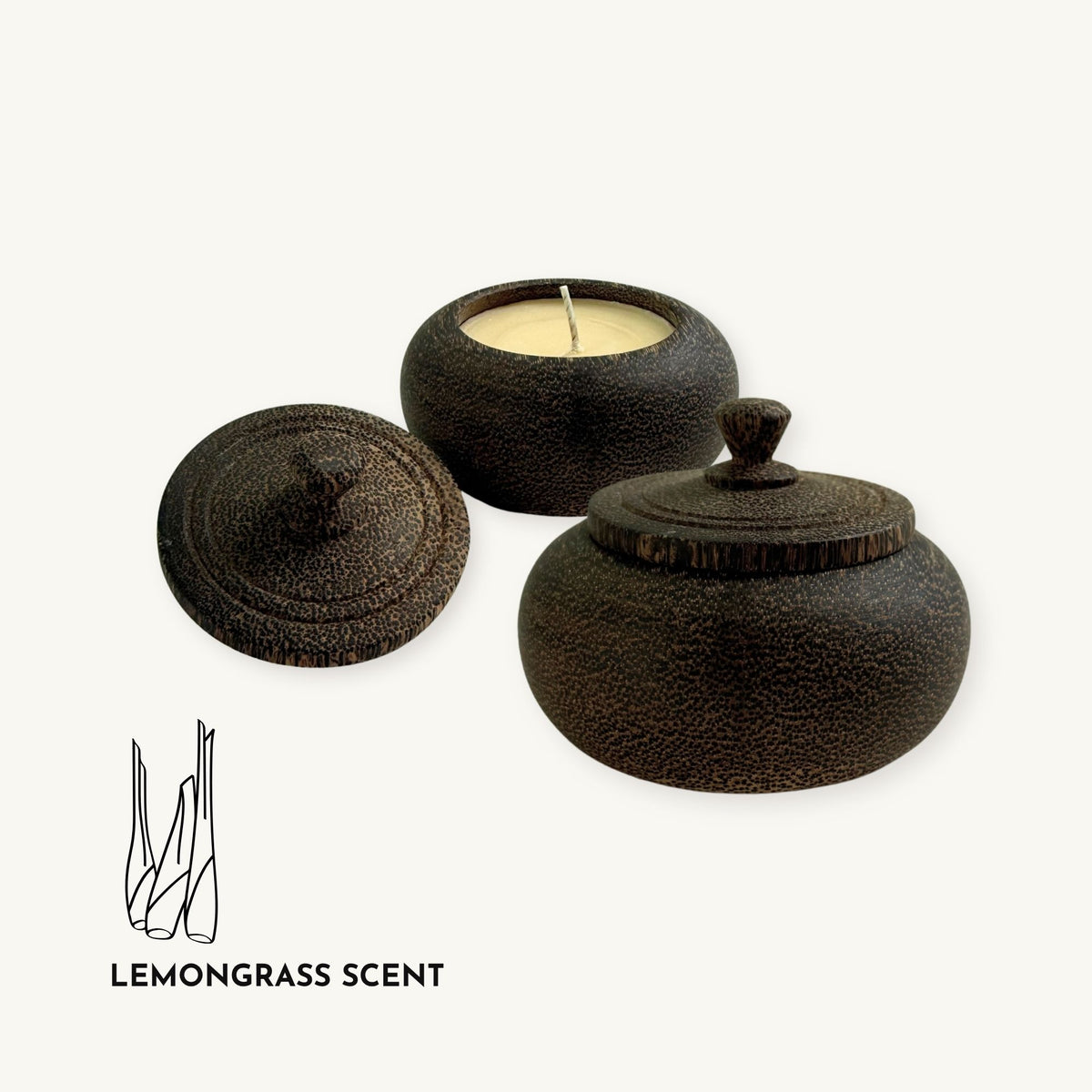 Palm Wood Candle · Lemongrass