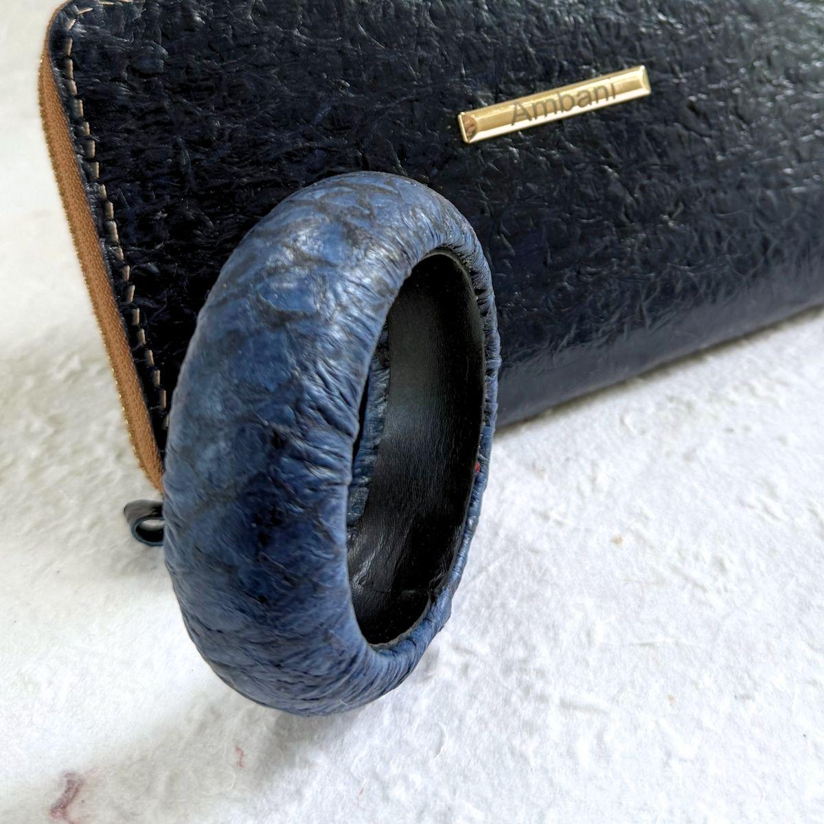 Fish Leather Bracelet · Dark Turquoise · No. II