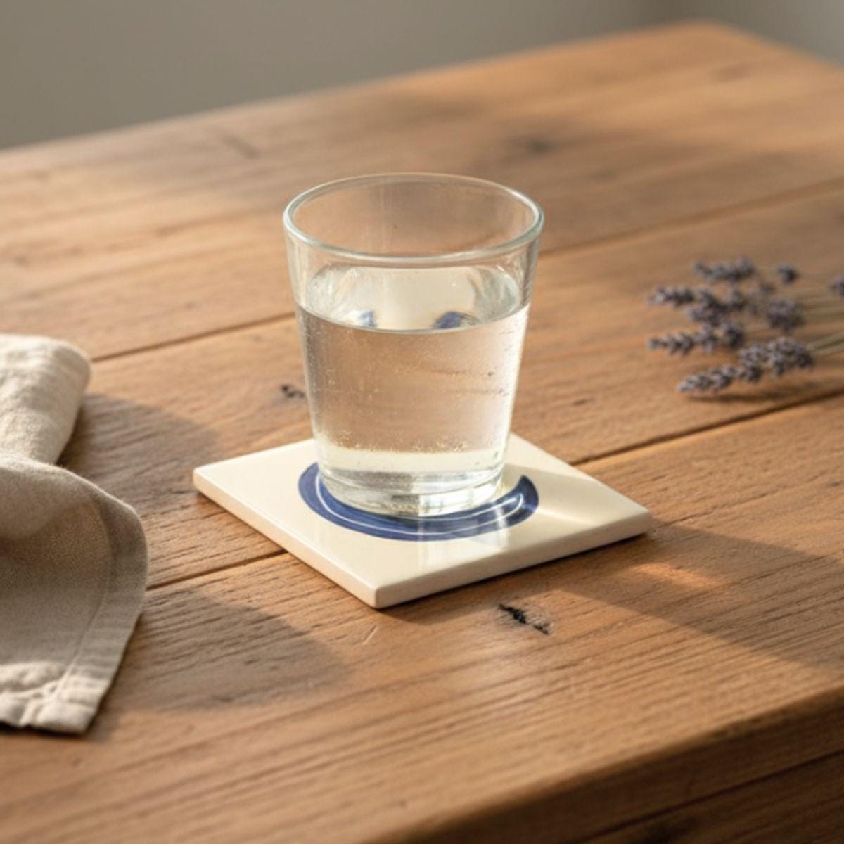 Azulejo Coaster · Pássaro, Cobalt Blue