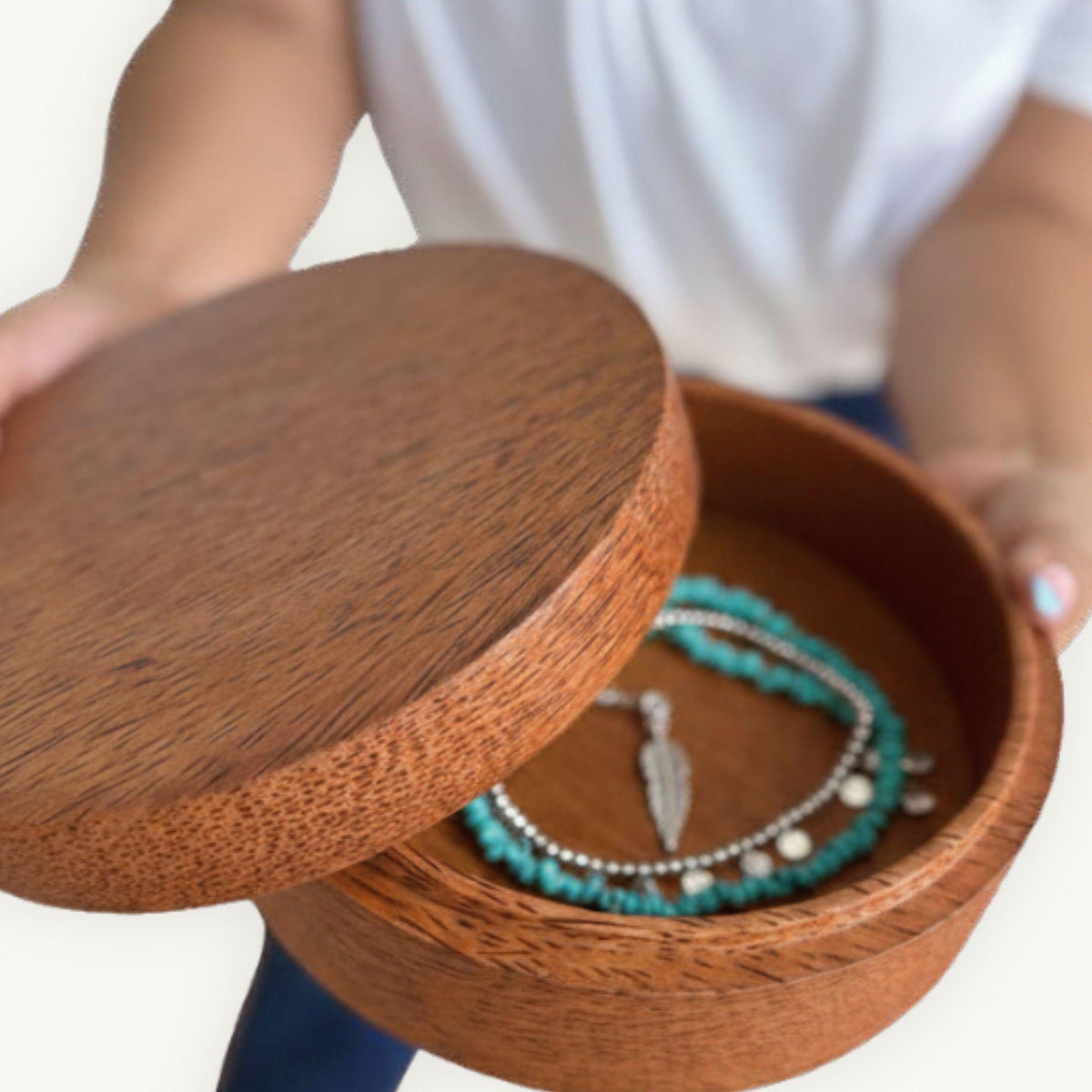 Coconut Wood Lidded Box
