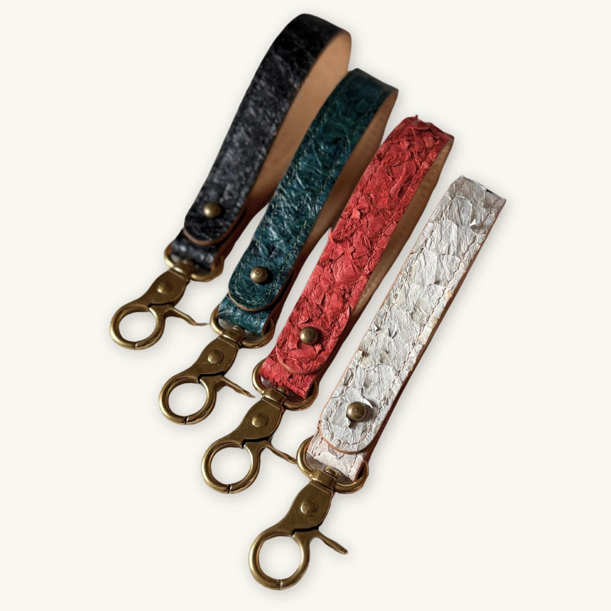 Fish Leather Keyfob · Dark Turquoise