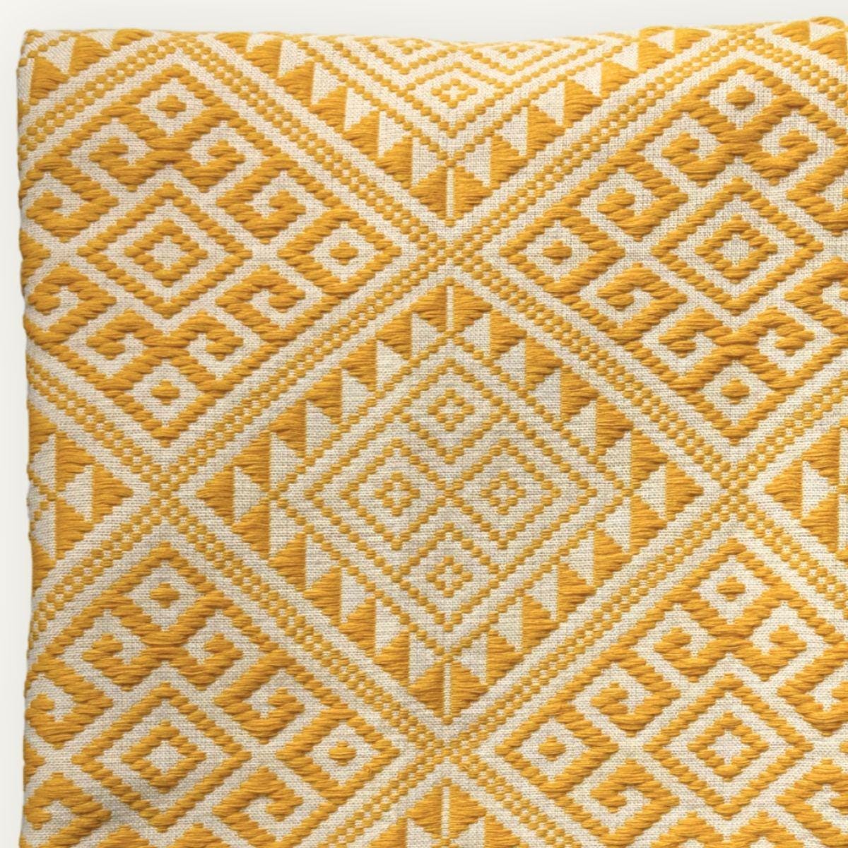 Khit Cotton Scarf · Yellow & White · No. II · 80 × 200 cm