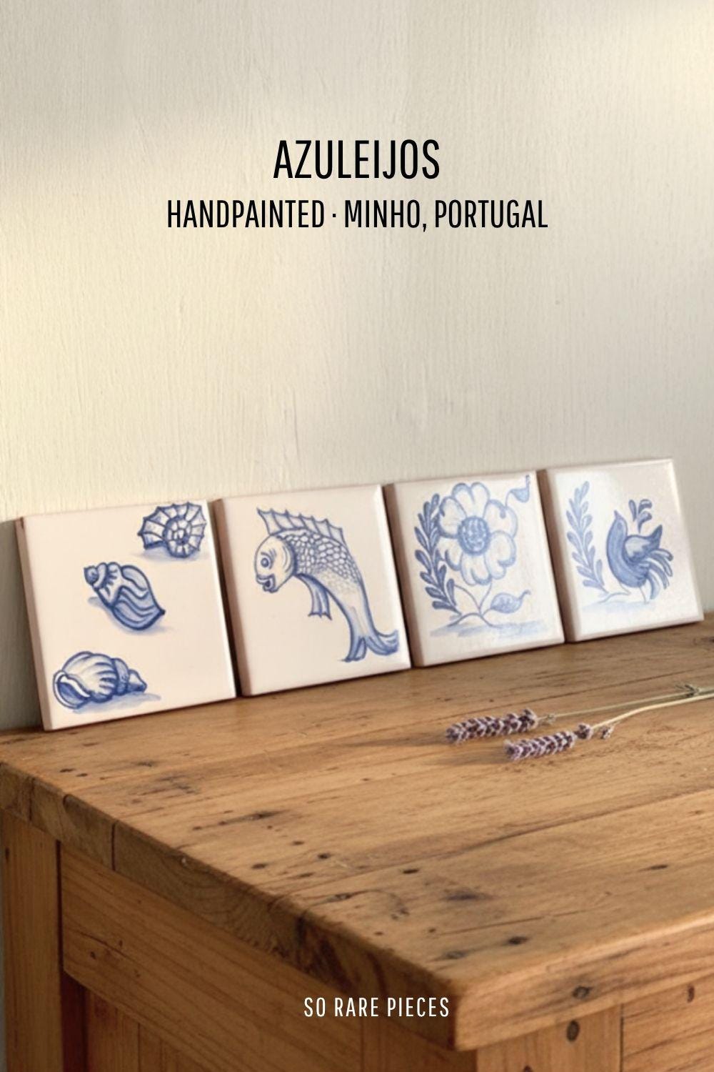 Azulejo Coaster · Pássaro, Cobalt Blue