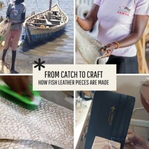 Collage of Fish Leather Manufacturing Process by Ambani x SoRarePieces
