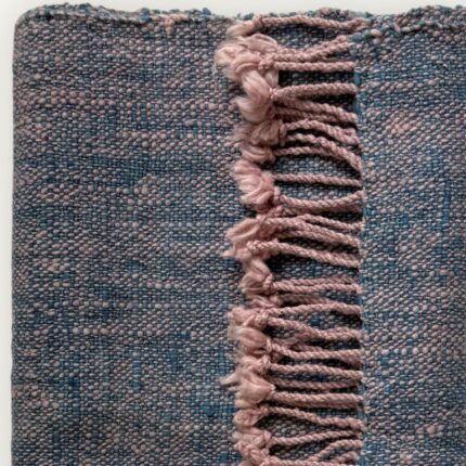 Handspun cotton in natural indigo tones, hand-woven in Northeastern Thailand by women-led weaving groups. Plant-dyed with natural tones. 40 × 200 cm.