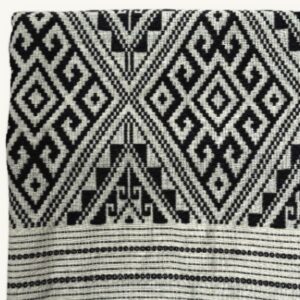 Monochrome Lines - Khit Scarf No. VII – Black-White