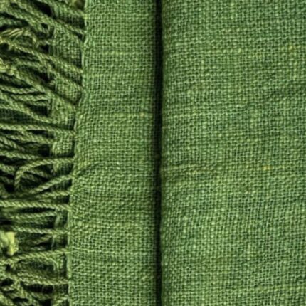 SoRarePieces green Cotton dyed with Mango Leaves