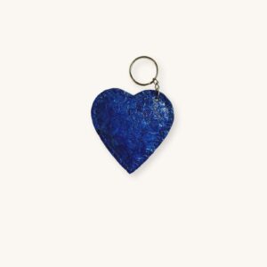 Nile Perch Leather – Keyring – blue