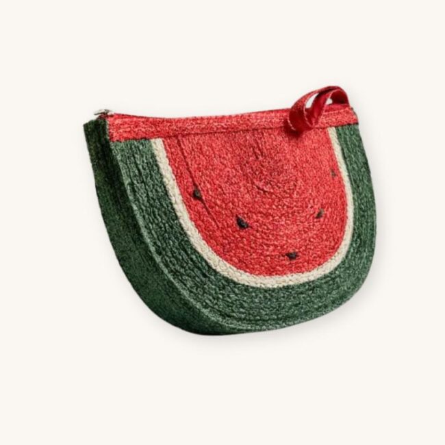 Handwoven sisal bag Juicy Red by Melon Crush, made in Thailand