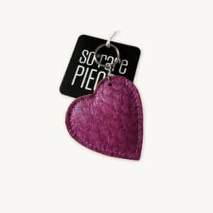 SoRarePieces Ambani Fish Leather Keyring pink