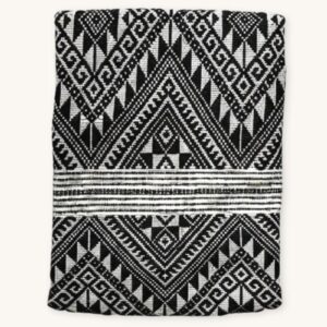 Khit Handwoven Scarf – VII – black-white