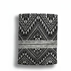 Khit Handwoven Scarf – VII – black-white