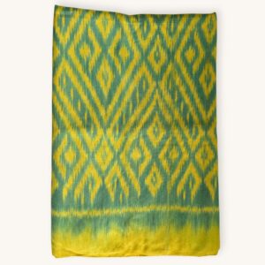 Ikat Cotton Scarf "Lime"