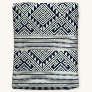 Khit Handwoven Scarf – VIII – blue-white