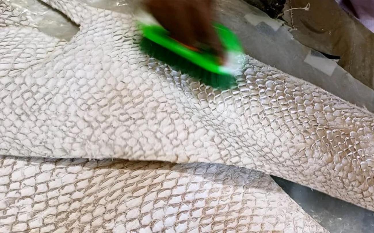 White Ambani Fish Leather