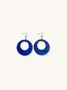 SoRarePieces Earrings blue Ambani Fish Leather