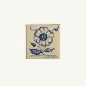Handpainted ceramic tile with sunflower - available at SoRarePieces