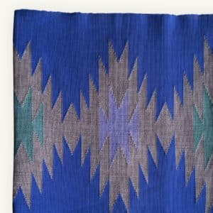 Table Runner Laos blue with zigzag Pattern